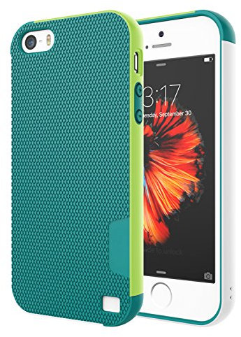 Jeylly for iPhone 5/5S/SE Case, [3 Color] Slim Hybrid Impact Rugged Soft TPU & Hard PC Bumper Shockproof Protective Anti-slip Case Cover Shell for iPhone 5/5s/SE - Green