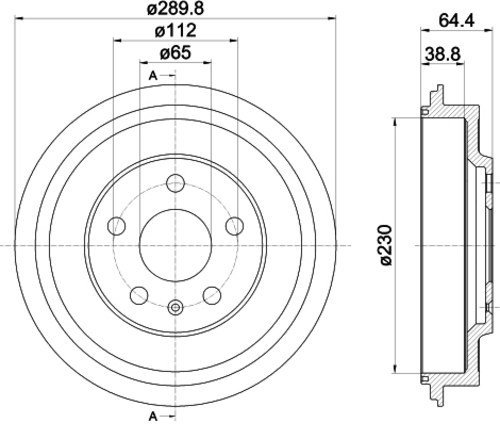 TMD Friction Services 94039300 Bremstrommel, Anzahl 2