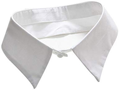 A0127 Collier Collier détachable Col Classique Noir/Blanc Faux col de Chemise Haut de Chemise à Revers Accessoires d'habillement (Blanc)