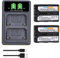 PowerTrust 2-Pack 1800mAh NP-FM500H Battery and Type-C Charger for Sony SLT A99 II, A99, A65, A58, A77 II, A77V, A57, A450, A500, A550, A560, A580, A850, A900, A200, A300, A350