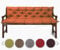 sunnypillow Bankauflage Stuhlkissen Bankkissen 200 x 50 x 50 cm Sitzkissen und Rückenkissen für Hollywoodschaukel Polsterauflage Auflage für Gartenbank viele Farben und Größen zur Auswahl Orange