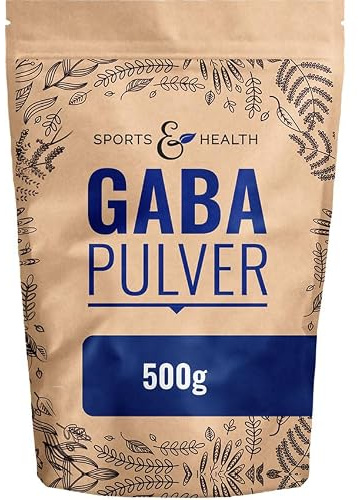 GABA Pulver 500 g rein vegan - Gamma-Amino-Buttersäure 100% natürlich | Eigene Produktion in Deutschland - inklusive Messlöffel - reines Aminosäurepulver im praktischen Vorrat