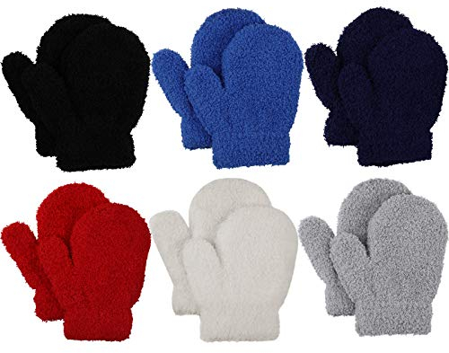 Kleinkind Fäustlinge Winter handschuhe Korallenvlies Babyhandschuhe für Kinder Mädchen Jungen 1 2 3 4 Jahre alt, Skihandschuhe 6 Paare