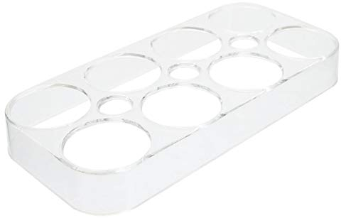 Cabilock Refrigerator Egg Holder Tray Holds up to 8 Eggs Plastic Clear Storage Rack Display Tray Stackable Dispenser Organizer for Fridge Kitchen Countertop Restaurant