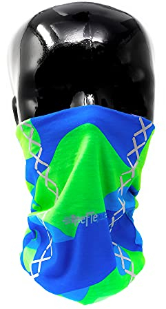 REEFLEXX Blue Camou Loop, Schlauchschal Halstuch Multifunktionstuch, Camouflage bedruckt und mit Reflektoren atmungsaktiv, für Kinder