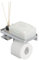 Tiger Caddy Toilettenpapierhalter mit Ablage, Toilettenrollenhalter mit Ablagefläche für Smartphone oder einer Box für feuchtes Toilettenpapier, Klopapierhalter zur Wandmontage, Edelstahl, Chrom