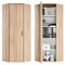 mokebo® Eckschrank in Braun aus Holz 'Der Lange', Aktenschrank & Mehrzweckschrank für Flur oder Büro in 64x180x64 cm (B/H/T), auch als Aktenschrank, Allzweckschrank oder Haushaltsschrank