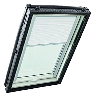 Roto Original Faltstore ZFA Faltrollo Dachfenster - Führungsschiene Silber - Plissee für Dachfenster Baureihe Designo R4/R7 und Classic K 43/73 - Größe 094/140 | 09/14 - Stofffarbe Weiß