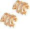 VFUN Claw Ohr Cuff Zircon Conch Stud Ohrklemme Ear Cuffs Claw Ohrringe Damen Ear Wrap Piercing Stud Ohr Stecker Piercing Rosegold