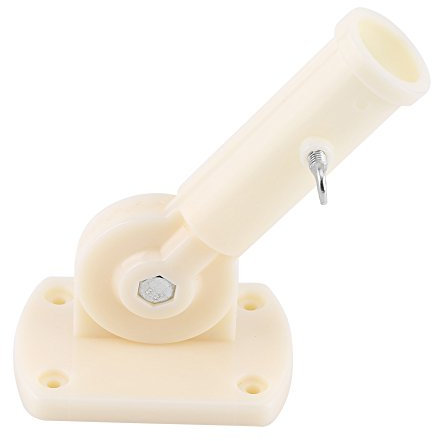 VIFERR Plastic Flag Holder, 30mm Dia Adjustable Plastic Wall Mounting Flag Pole Holder Flagpole Bracket Windsock Base with Screws for Home Garden