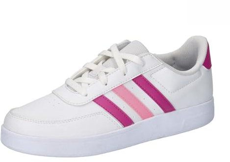 adidas Mixte Breaknet Lifestyle Court Lace Shoes Chaussure de Tennis, Cloud White/Lucid Fuchsia/Beam Pink, 39 1/3 EU