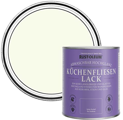 Rust-Oleum Green Water-Resistant Kitchen Tile Paint in Gloss Finish - Apple Blossom 750ml