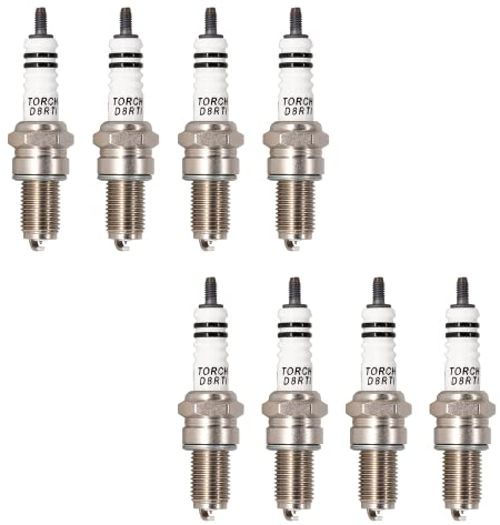 TORCH 8stk D8RTI Iridium Zündkerzen Ersetzen für DR8EA D8EA DR8EIX DR8EGP DPR8EA-9 Zündkerze, für R6G Zündkerze, für X24ESZU9 IX24 X24ESR-U Zündkerze, OEM