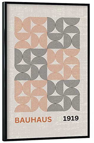 artboxONE Poster mit schwarzem Rahmen 75x50 cm Abstrakt Bauhaus-Bögen - Bild Bauhaus archiv Bauhaus Bauhaus archiv