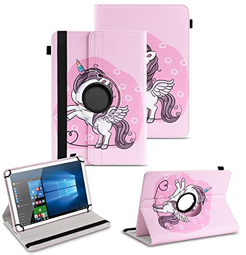 Tablet Schutzhülle kompatibel mit PEAQ Tablet PET 100 101 1008 10,1 Zoll Hülle 360 Grad Drehbar Tasche ultradünne Kunstleder Tablethülle Standfunktion 360° Drehbar Case