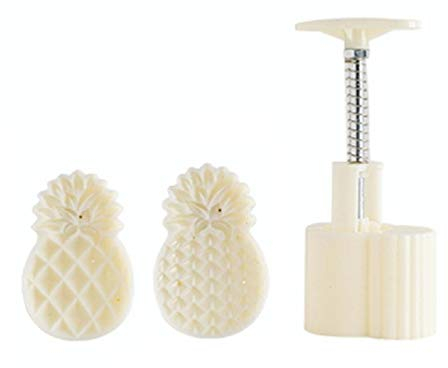Morningmo - Kunststoff-Mondkuchen-Stempel in Ananas-/Lotusform, DIY-Mondkuchen-Formen, Handpresse, Mondkuchen-Ausstecher, Gebäckdekoration, Gadgets, Harz-Starter-Set