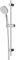 Ensemble de douche sans robinetterie, pomme de douche avec tuyau et support, barre de douche avec douchette, colonne de douche, pomme de douche avec 1 type de jet, AM.PM F01TA000 Hit, chrome