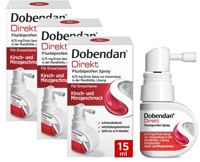 DOBENDAN Direkt Spray mit schneller Wirkung bei Halsschmerzen, 3 x 15 ml Lösung