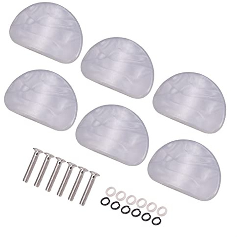 Stimmwirbel Gitarrensaiten 6 Stücke Weiße Perlengitarre Tuning Pegs Tasten Taste Tuner Machine Köpfe Premium Tuning Key Button Cap Knobs Griffkappen