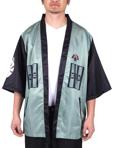 CoolChange Kakashi Hatake Kimono Jacke | Anime Haori Umhang | Grün | Größe: L/XL