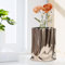 Jarrones Decorativos Modernos Plata, Jarron Ceramica para Centros de Mesa, Florero de Decoración Pampa, Decoracion Hogar, Boda, Oficina