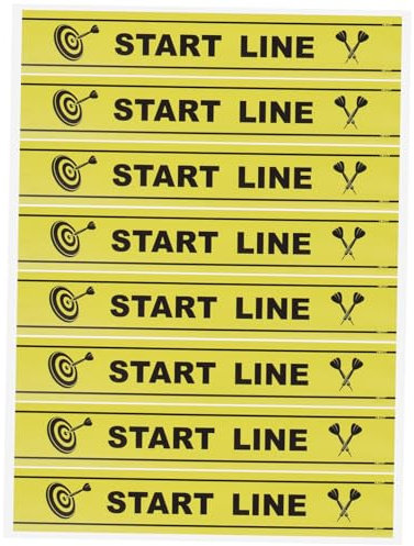 PAMINGONO 1 Blatt Darts Wurflinie Wurf Bodenlinie Startlinie Wurf Hinweis Marker Spiel Boden Marker Wurflinie Markierung Wurf Hinweis Marker Linie