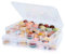 2 Pcs Snack Box with Compartments, Snackle Box for Snack Boxes, Craft Boxes with Compartments, Plastic Storage Organizer Container with 18 Removable Grids for Snack Craft Beads Screws Nuts Candies