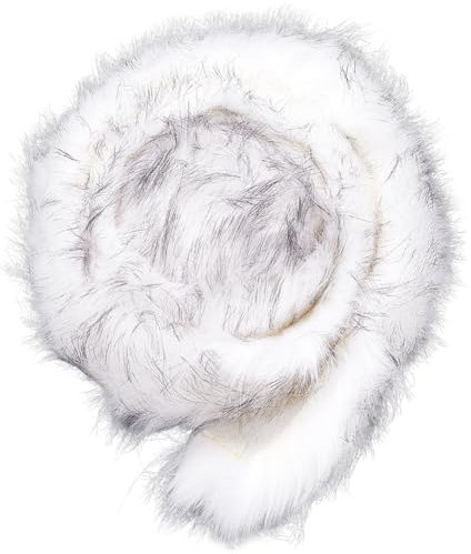 GORGECRAFT Rouleau de Fausse Fourrure 1.8mX7cm Tissu en Laine Artificielle à Poils Longs Peluche Moelleuse Ruban de Garniture pour Cosplay Housse de Chaise Coussin de Siège Tapis d'hiver Noël Blanc