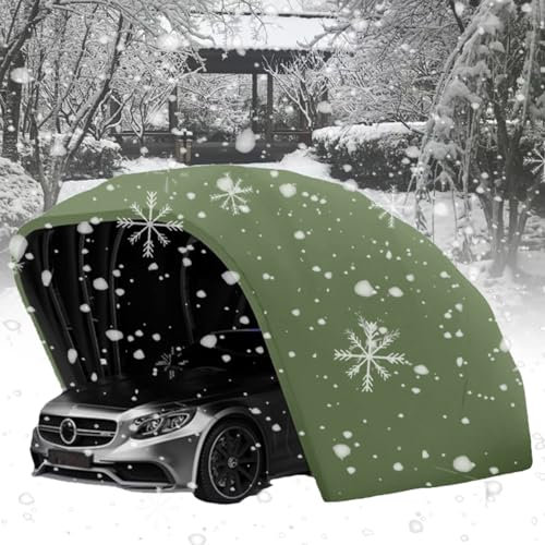 Semi-Automatic Heavy Duty Carport, Large Foldable Retractable Garage, Stainless Steel Material Folding Mobile Car Tent, Outdoor Car Canopy for Auto,5.9 * 2.5 * 2.45M