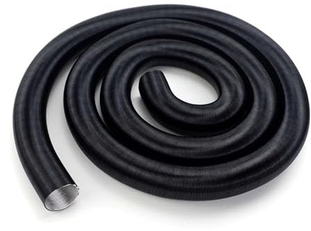 AXTGBHL Luft-Dieselheizung, 2 x 42 mm Durchmesser, 500 cm Länge, Rohrschlauch + 1 x Flachverbinder, 4 x Klemmen, Set für Auto, LKW, Van, Camper