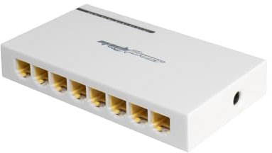 Mach Power Switch 8 Porte Gigabit Unmanaged, Versione Desk, 10/100/1000 Mbps, Plug & Play, Design Compatto e Silenzioso per Reti Domestiche e Ufficio (SW-UG08LDP)