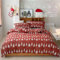 Freyamy Weihnachts Bettwäsche 155x220cm Karamell Bunt Weihnachtsbaum Bettwaren-Sets Junge Mädchen Weihnachtsmotive Deckenbezug Mikrofaser Kinder Bettbezug mit Reißverschluss und Kissenbezug 80x80cm
