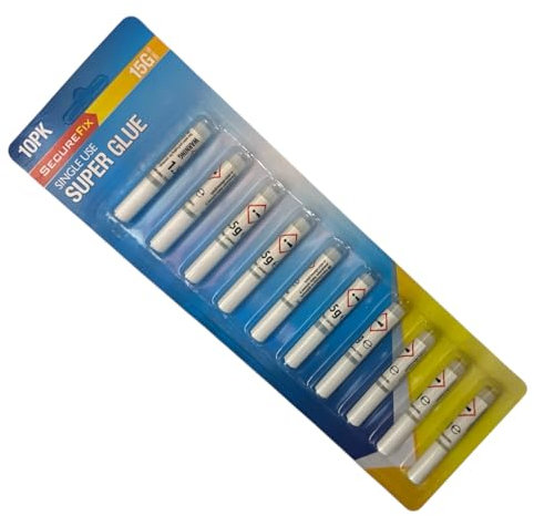 Super Glue One Shot Single Use Super Glue 1.5G, Pack of 10