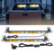 Rampe Gyrophare LED,Lampes à Ventouses pour Voitures,Bande Lumineuse Stroboscopique,Ip67,Flash 23 Modes,Cordon d'alimentation De 4.5m,Blanc Et Jaune,pour Voitures,Camions,Tracteurs,Etc.