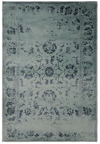 benuta Basic Teppich Suki - Türkis 300x400 cm - Kunstfaser - Rechteckig & im Style: Vintage, Orient Style - Pflegeleicht für Wohnzimmer Schlafzimmer