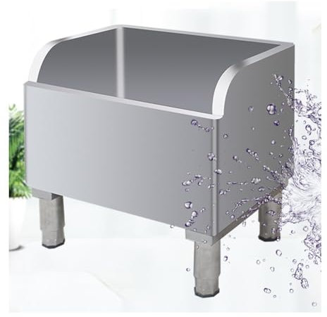 QUSYZD Freestanding Utility Sink,Slop Sinks,Stainless Steel Large-Capacity Deepening Floor-Standing Sink, Freestanding Floor Mop Sink, Household Mop Buckets for Balcony,Silver-80x41x55cm