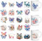 Eiapadeor Butterfly Rub on Transfers for Crafts - 20 Sheets Flower UV DTF Cup Wraps, Inspirational Theme UVDTF Wraps, Waterproof Rub on Decals for DIY Glass Cups Mug Tumbler