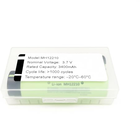 3,7 V Batería recargable, 3400 mAh MH12210 Pilas recargables para linterna cargador portátil herramientas eléctricas (2 unidades)