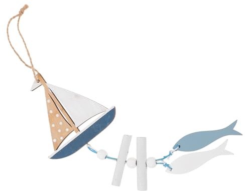 MOTHNUR Vintage Nautical Beach Wall Decor Coastal Hanging Pendant for Bathroom and Garden Elegant Wooden Ocean Art Ornament for Living Office Hotel Wedding Decoration