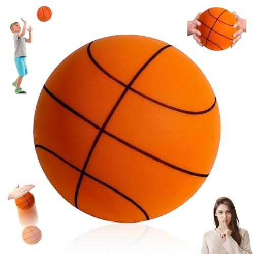 givuaime Leiser Springender Basketball Größe 3/5/7, 2025 Neuest Silent Basketball, MiniBasketball für leises Dribbling und Indoor-Training, Geschenk für Sportliche Jungen Mädchen Kinder 3-8 (L/7)