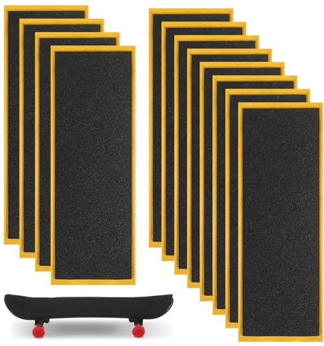 MAJORMENCH Finger Skateboard Schaumstoff Griptape 12 Stück Selbstklebendes Anti Rutsch Gripband 38x110mm für Kleiner Skateboards Langlebiges Fingerboard Zubehör und Training