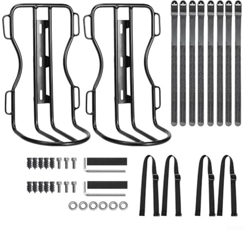 Sacoche de vélo montée sur fourche avant 10 l avec support renforcé en alliage d'aluminium pour vélos de route, vélos électriques et scooters (2 porte-bagages)