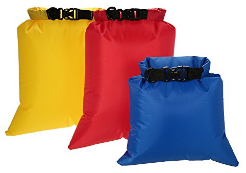 Docooler wasserdichter Beutel, 3 Stück, 3 L + 5 L + 8 L Ultraleichte Beutel Trocken für Camping, Colore 1