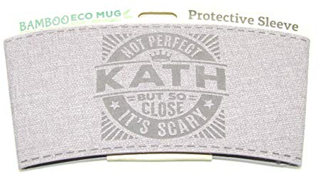 History & Heraldry Bamboo Eco Travel Mug Pre Personalised Heat Sleeve - Name ofKath