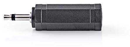 NEDIS Mono-Audio-Adapter | 3.5 mm Stecker | 6.35 mm Buchse | Vernickelt | Gerade | ABS | Schwarz | 10 Stück | Umschlag Schwarz