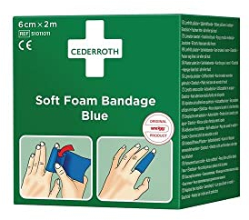 CEDERROTH Soft Foam Bandage Rolle Farbe blau Länge 200 cm Breite 6 cm