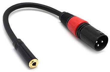 0.2-3 m Microphone Cable 3.5 mm Female to XLR Male Line Audio Adapter (1 m Black)