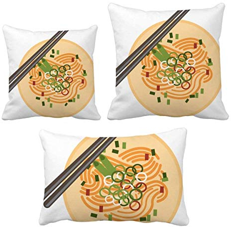 DIYthinker Chinesische Scheibe Nudel Delicious Food Pattern Werfen Kissen Set Einfügen Kissen Cover Home Sofa Dekor Geschenk