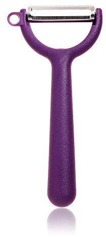 Kochblume Original Sparschäler | Y-Schäler glatt, Universalschäler, Edelstahl, spülmaschienengeeignet, in der bunten Box (lila)