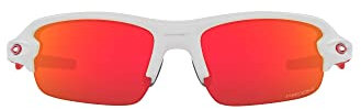 Oakley Unisex 0 Auge9008 Sonnenbrille, Matt White/Prizm Ruby, 58
